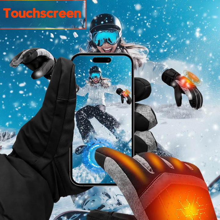 Svpro Beheizbare Handschuhe,Warm Winterhandschuhe Herren Damen Touchscreen Skihandschuhe Thinsulate