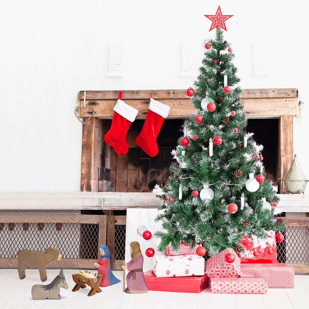 Künstlicher Weihnachtsbaum mit Kiefernzapfen und Beere, beschneiden Spitzen Christbaum inkl. Metalls