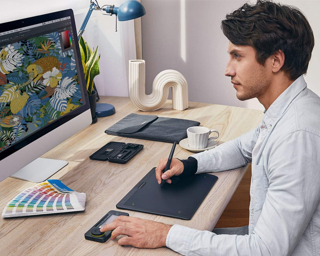 Xencelabs Quick Keys Fernbedienung mit Display für Grafiktablett, Zeichentablett, Wireless Hotkeys S