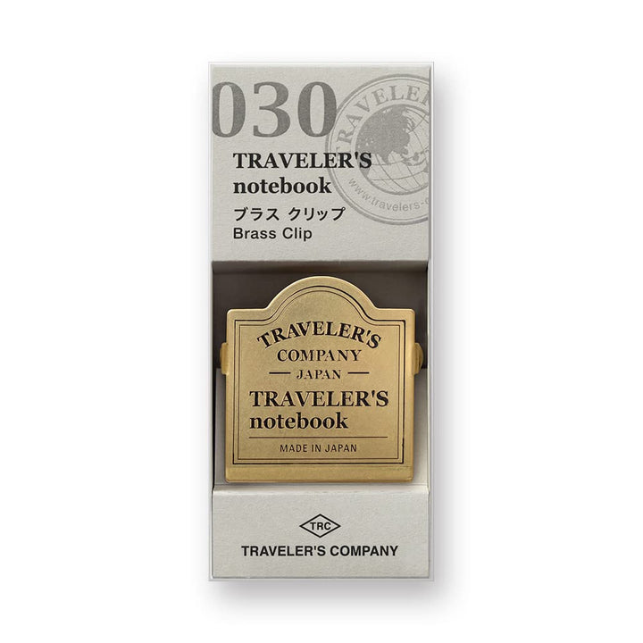 Brass Clip TRC Logo - Refill 030 für Traveler's Notebook Regular und Passport Size TRC Logo Muster,