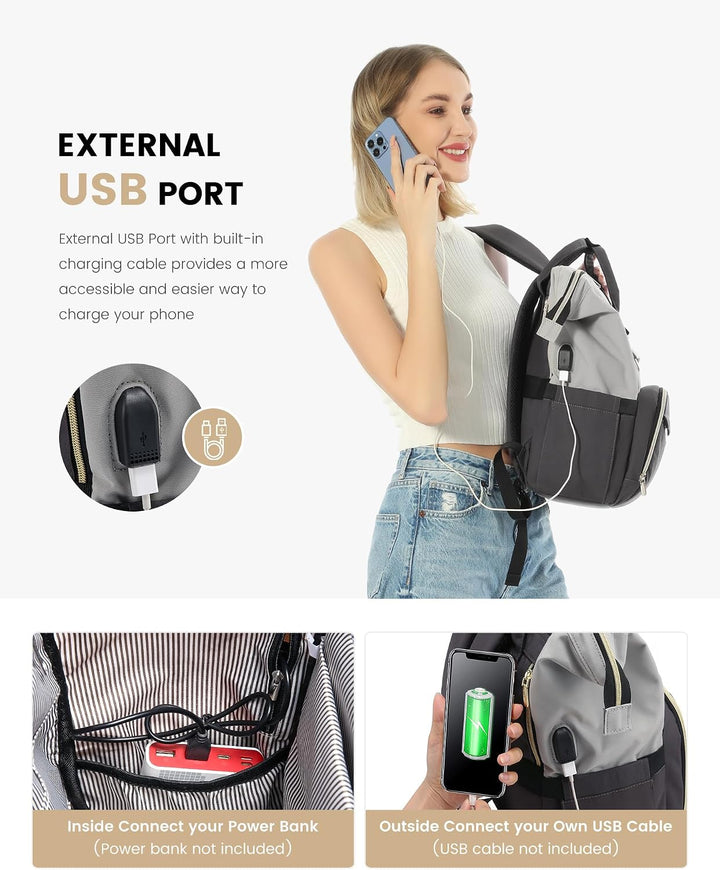 LOVEVOOK Rucksack Damen, Laptop Rucksack 17 Zoll, Schulrucksack Teenager | Reiserucksack Arbeitsruck