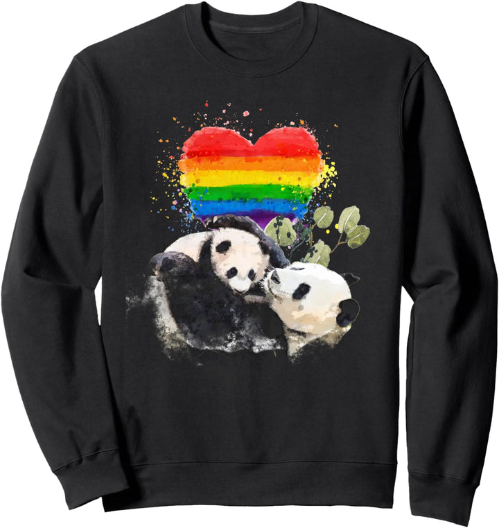 LGBT schwul lesbisch Stolz, Regenbogen Herz Liebe, Panda Bär Sweatshirt
