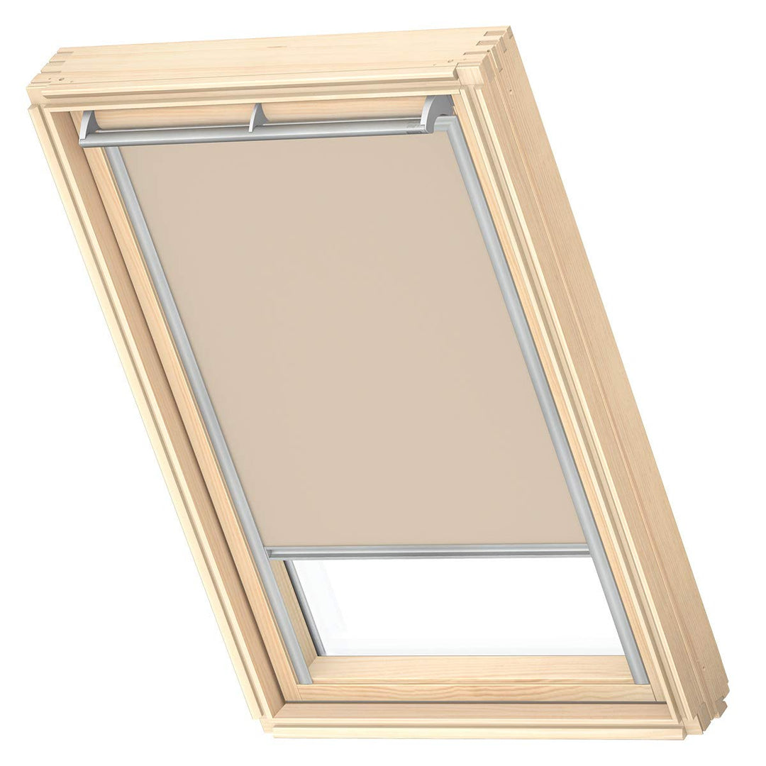 VELUX Original Dachfenster Verdunkelungsrollo für CK04, Sandbeige, mit Grauer Führungsschiene