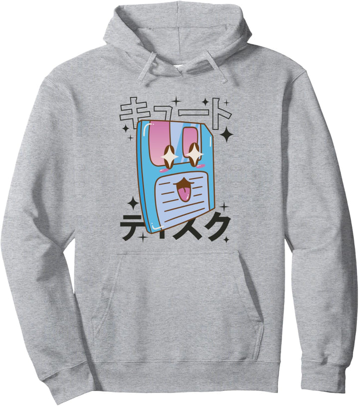 Happy Floppy Disk Analog Japan Stil Manga Otaku Art Anime Pullover Hoodie
