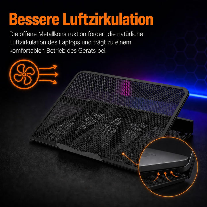 KRUX Laptop Stand, universeller Laptopständer, komplett aus Metall, Gute Belüftung des Notebooks, Ve