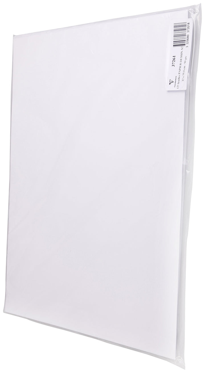 Clairefontaine 37261C Skizzenpapier (90 g, DIN A2, 42 x 59,4 cm, 125 Blatt, ideal für Künstler oder