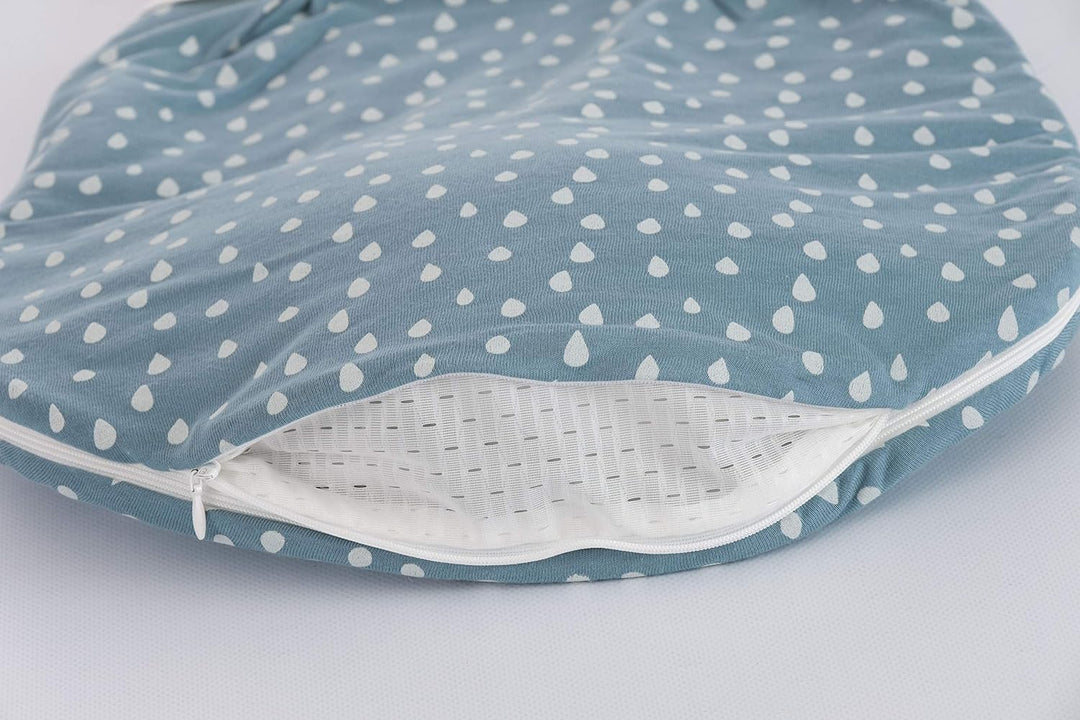 Träumeland S0102703 Aussenschlafsack LIEBMICH Tropfen Ozeanblau 56/62, mehrfarbig