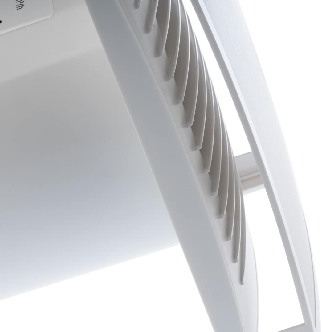 Ø 100mm Bad-Lüfter mit Feuchtesensor und Timer mit Weiss Front, Leise Ventilator Feuchtigkeitssensor