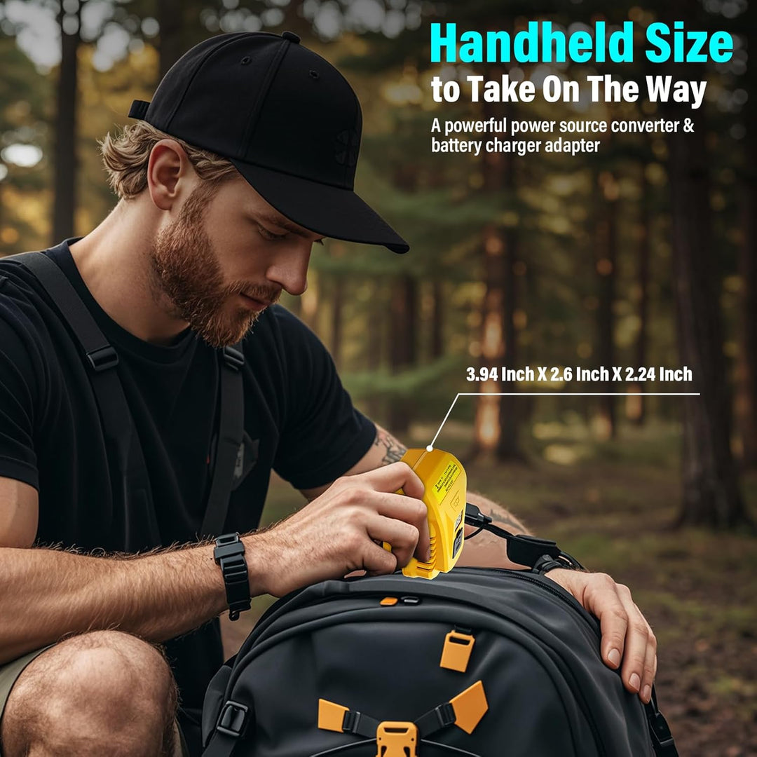Tragbares USB-Ladegerät für Dewalt 20V 60V Batterie mit USB C PD2.0 100W (Max) Ausgang, kann Batteri