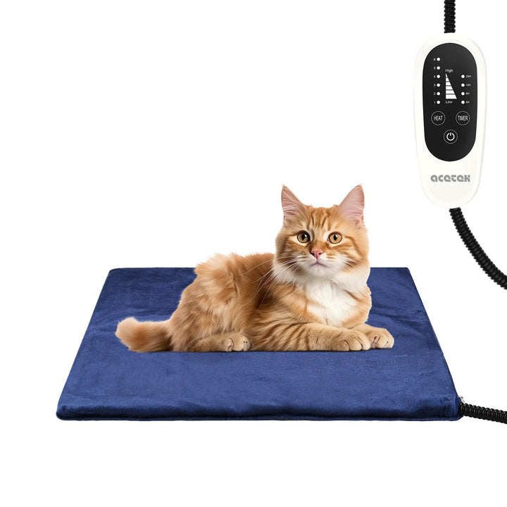 Haustier Heizdecke für Katze, Hund Heizkissen mit Timing & Temperatur Einstellbar Heizmatte für Neug