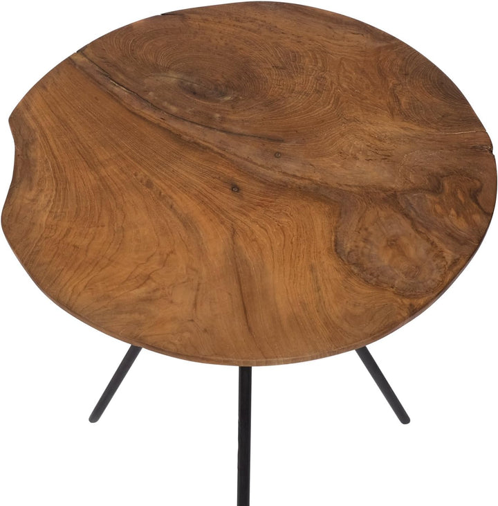 Brillibrum Design| Beistelltisch rund | Handmade | Teakholz Beistelltisch | aussergewöhnlich, Klein: