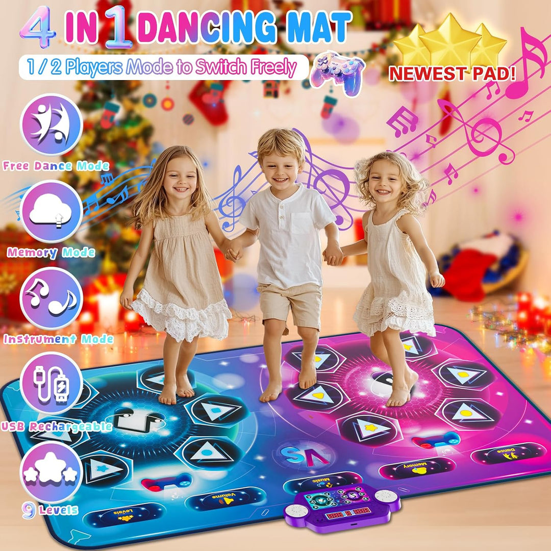 maysida Rechargeable Tanzmatte für 2 Kinder Spielzeug Geschenke für Mädchen Jungen 4 5 6 7 8Jahre,Ki