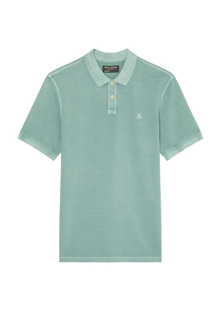 Marc O'Polo Herren Kurzarm-Poloshirt aus Bio-Baumwolle klassisch M Grün, M Grün