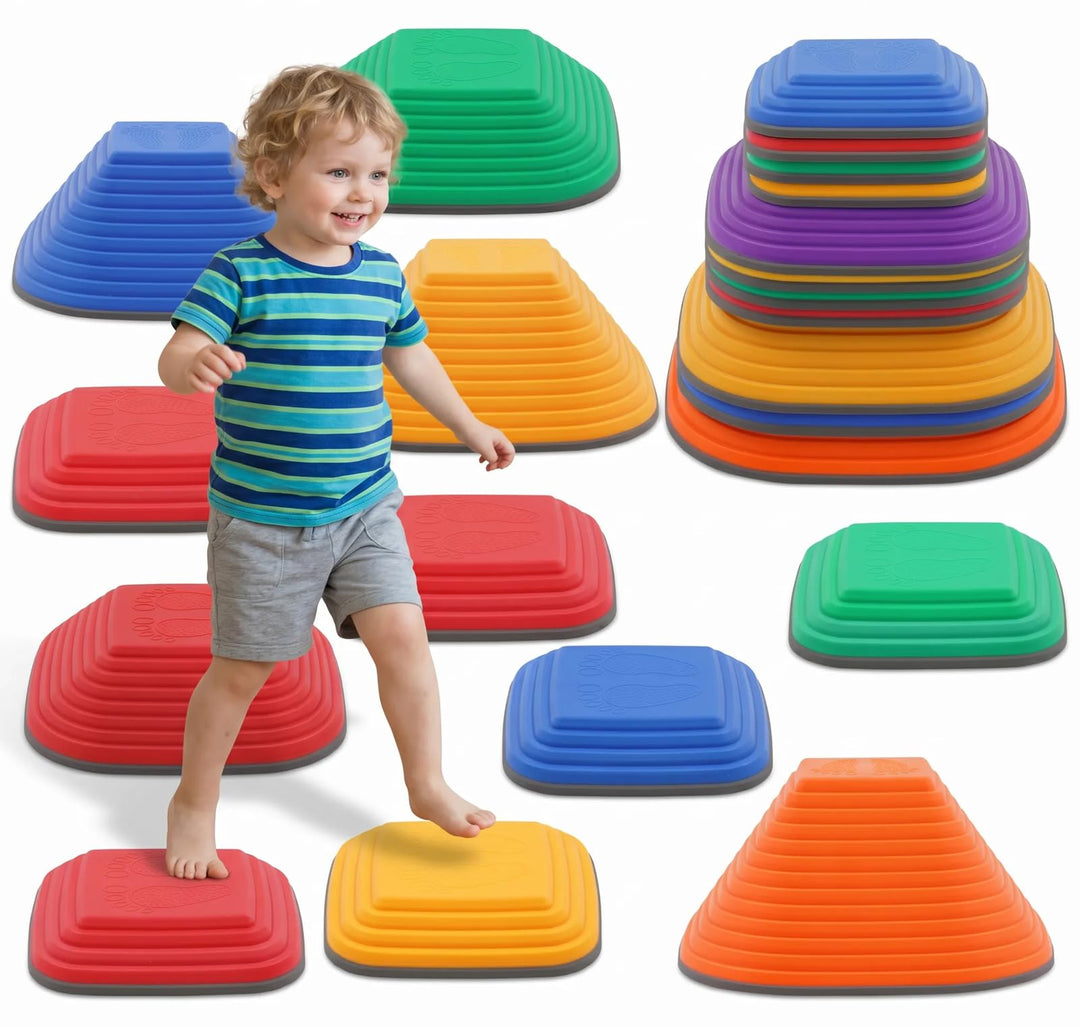11 Stück Balanciersteine für Kinder, Sensorisches Spielzeug für drinnen und draussen, Abenteuer Bala