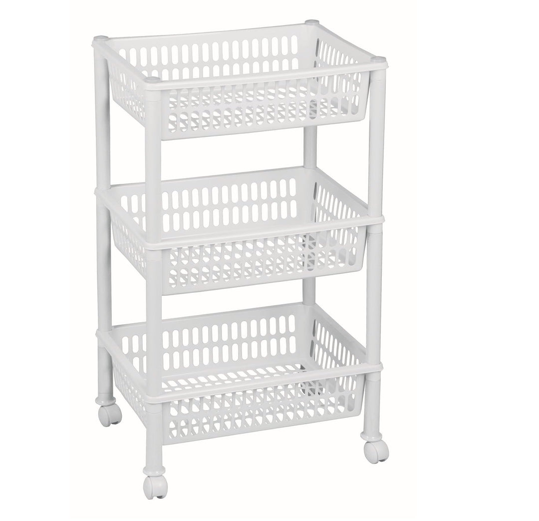 Plast Team Öko-Trolley mit 3 Körben, weiss, Einheitsgrösse Einheitsgrösse Weiss, Einheitsgrö&#x