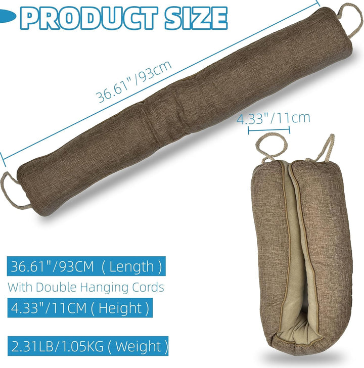 Zugluftstopper für türen, 93cm Schwerer Zugluftstopper tür Zugluftstopper Windstopper Türluftstopper