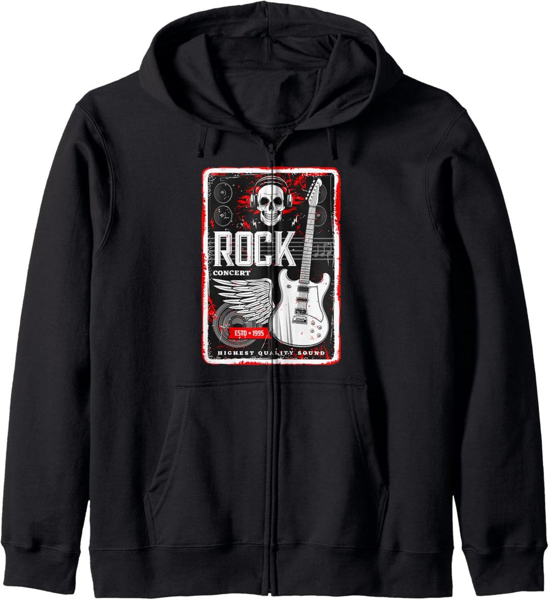 Rock Gitarre Musik Rockn Roll Hand Horns Kapuzenjacke