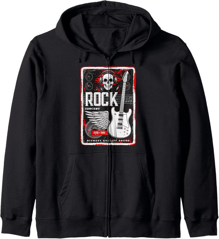 Rock Gitarre Musik Rockn Roll Hand Horns Kapuzenjacke