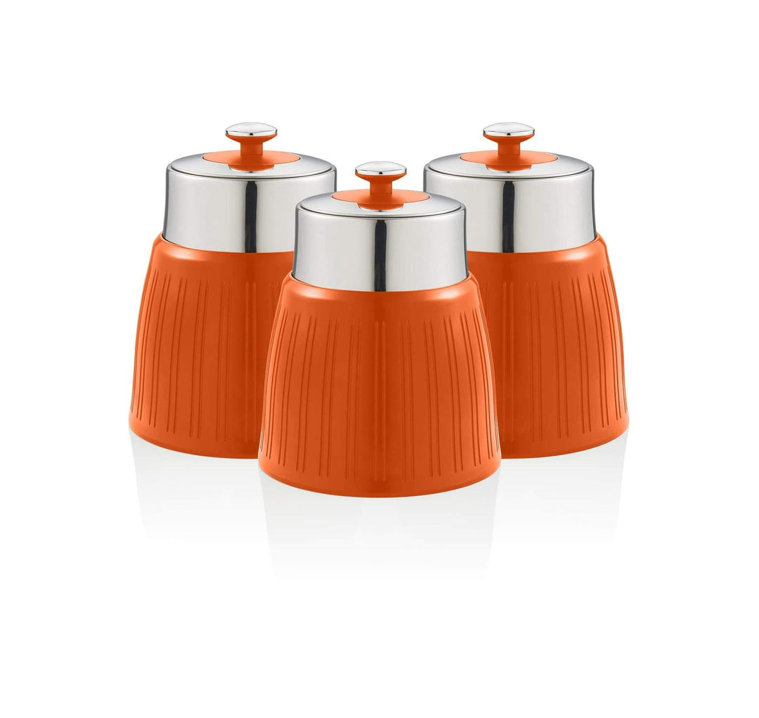 SWAN SWKA1024ON Retro-Set mit 3 Behältern, Orange