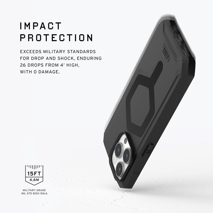 URBAN ARMOR GEAR Essential MS Case kompatibel mit Apple iPhone 15 Pro Max Hülle [50% recyceltes Mate