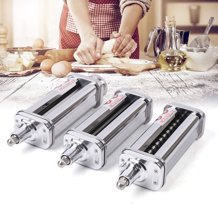 Pastaaufsatz Nudelaufsatz Küchenmaschine Mixer Edelstahl Zubehör 8 Variable Dickeneinstellungen für