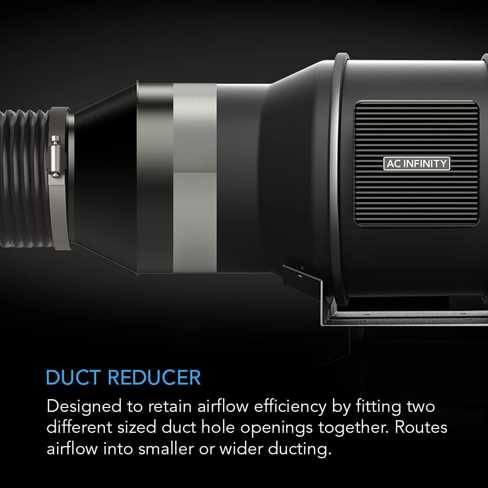 AC Infinity Rohradapter 200 mm auf 150 mm – Reduzier-/Erweiterungsstück für Lüftungsrohre in Grow-Ze