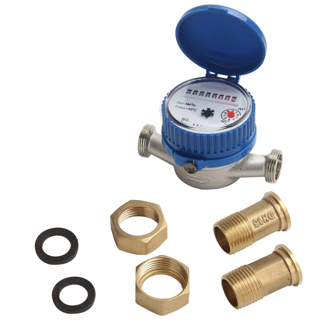Trintion WasserzäHler 1/2" Wasseruhr Garten Geeicht GartenwasserzäHler WasserzäHler Geeicht Anschlus