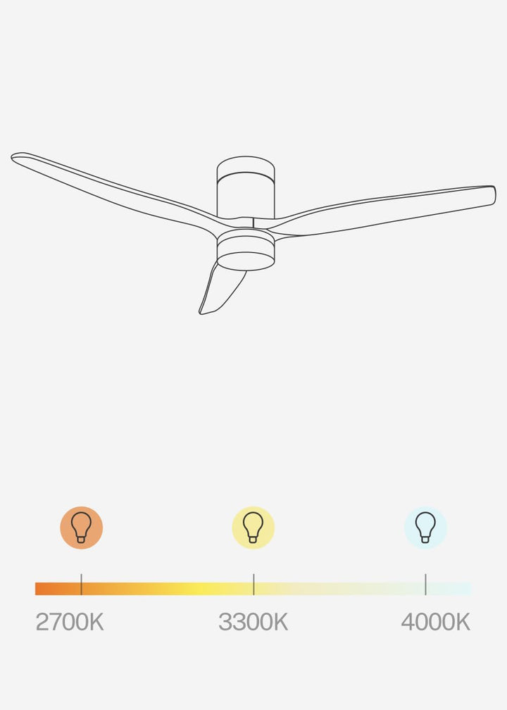 CREATE / WINDCALM L/Deckenventilator ABS mit Beleuchtung Schwarz mit Fernbedienung / 40W, Timer, Ø15