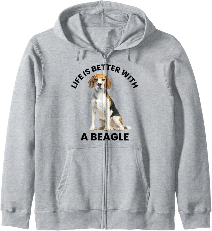 Mit einem Beagle ist das Leben besser Kapuzenjacke