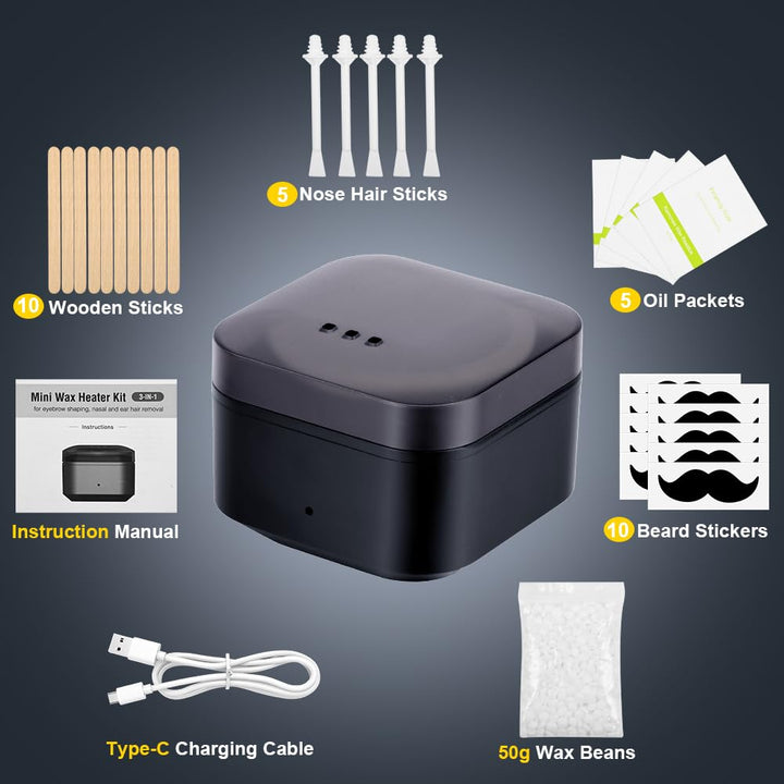 Waxing Set, Wax Maschine Set, Wachsschmelzer Wachsgerät zur haarentfernung, Warmwachs Haarentfernung