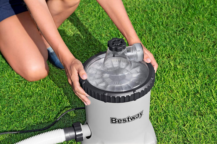 Bestway Filterpumpe, 5.678 l, mit Polysphere-Kugeln, für oberirdischen Pool – 27,2 cm x 27,2 cm x 42