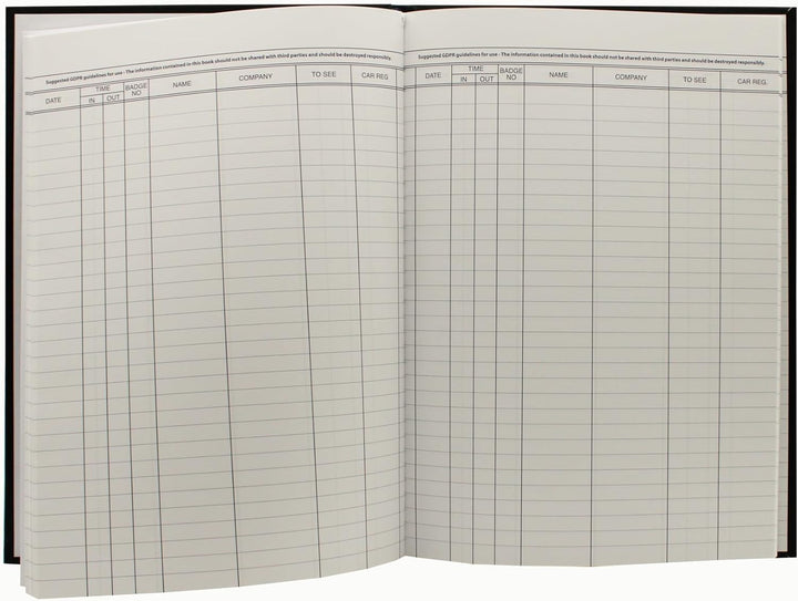 Guildhall Firmen-Besucherbuch für Empfangsbereiche 160 Seiten A4 schwarz 1 1, 1 1
