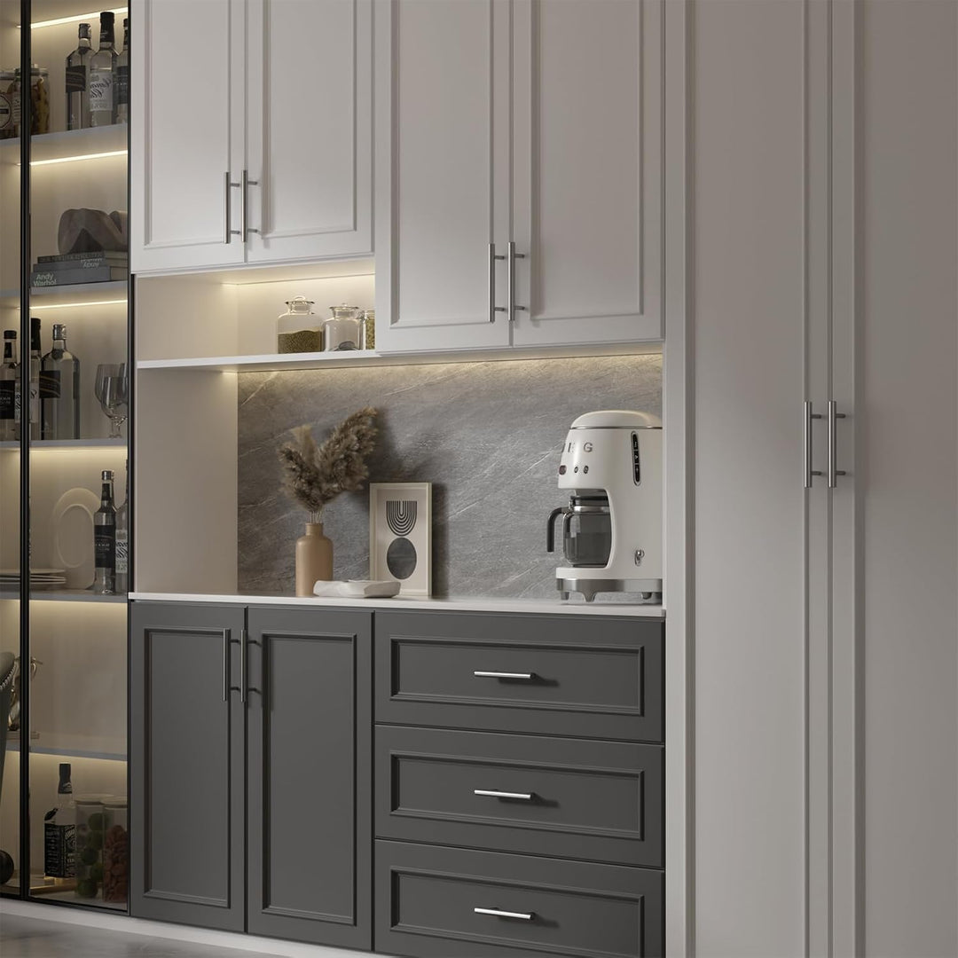 25 Stück Schrank Schublade Türgriff Stangengriff LS201BSS128 Bohrlochabstand 128mm Edelstahl Küchens