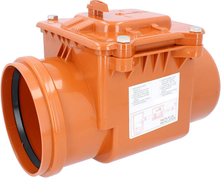 PEŠTAN Rückstauverschluss Ø DN 200 Orange | Rückschlagklappe Rückstauventil Rückstauklappe Rückstauv