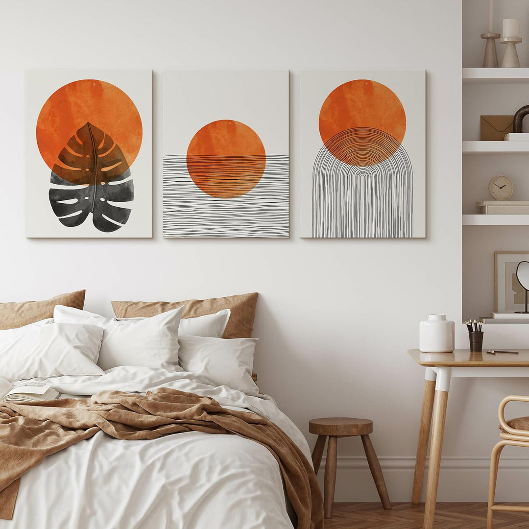 Muralo - Wandbilder Set - Leinwand Bilder Set Aufhängefertig - Bilder für Wohnzimmer Schlafzimmer -