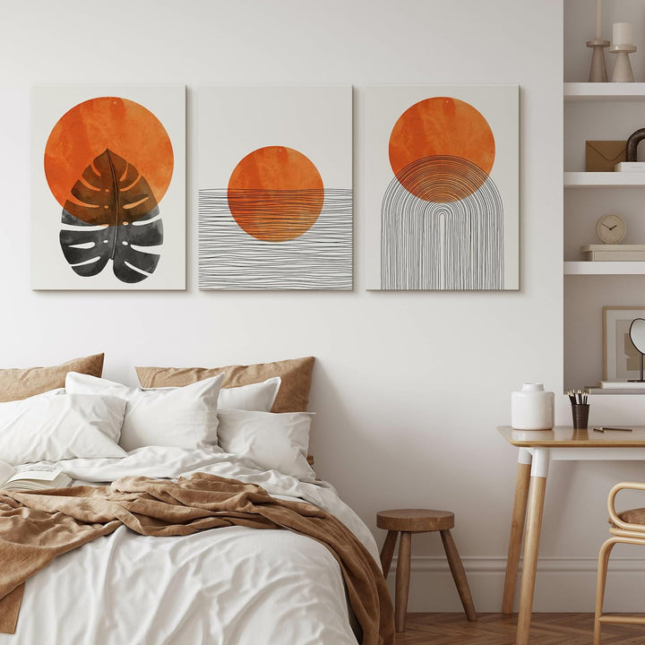 Muralo - Wandbilder Set - Leinwand Bilder Set Aufhängefertig - Bilder für Wohnzimmer Schlafzimmer -