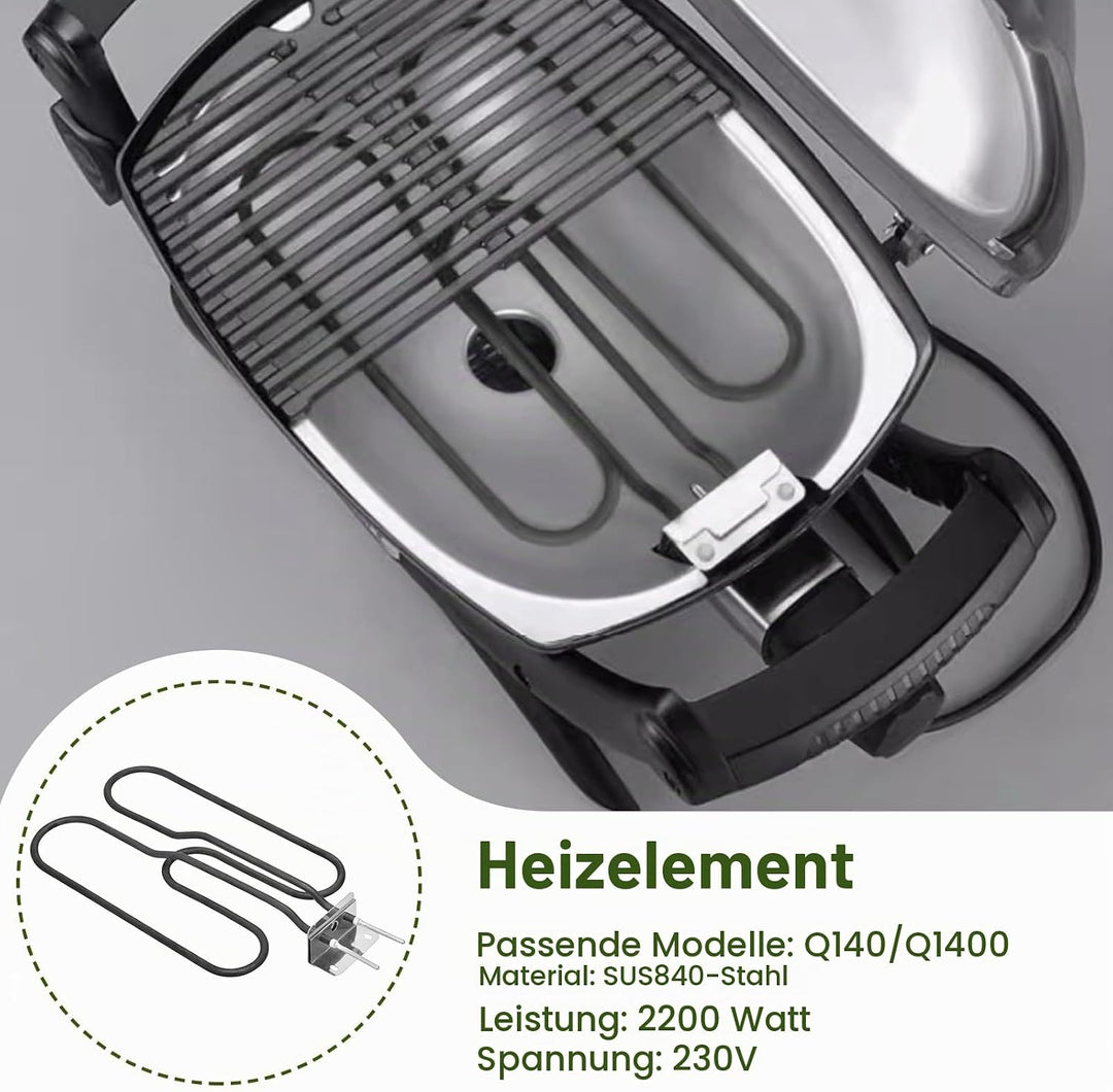 JAOGAUS Heizelement [Original Ersatzteil] für Elektrogrill Q140, Heizelement 66631 für Elektrogrill,