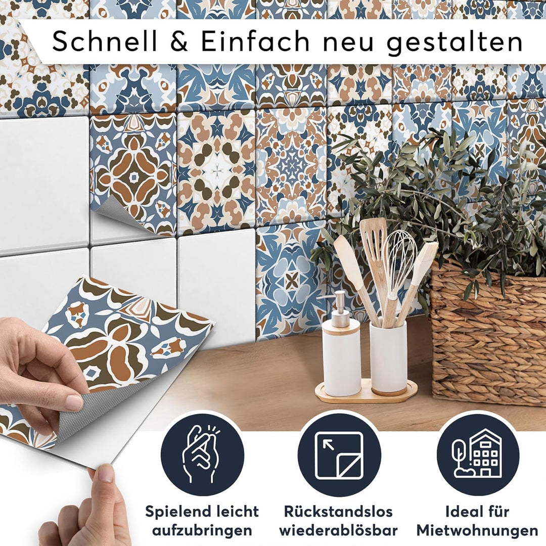CREATISTO Mosaik-Fliesen Fliesensticker Fliesenfolie - Hochwertige Sticker Aufkleber für Wandfliesen