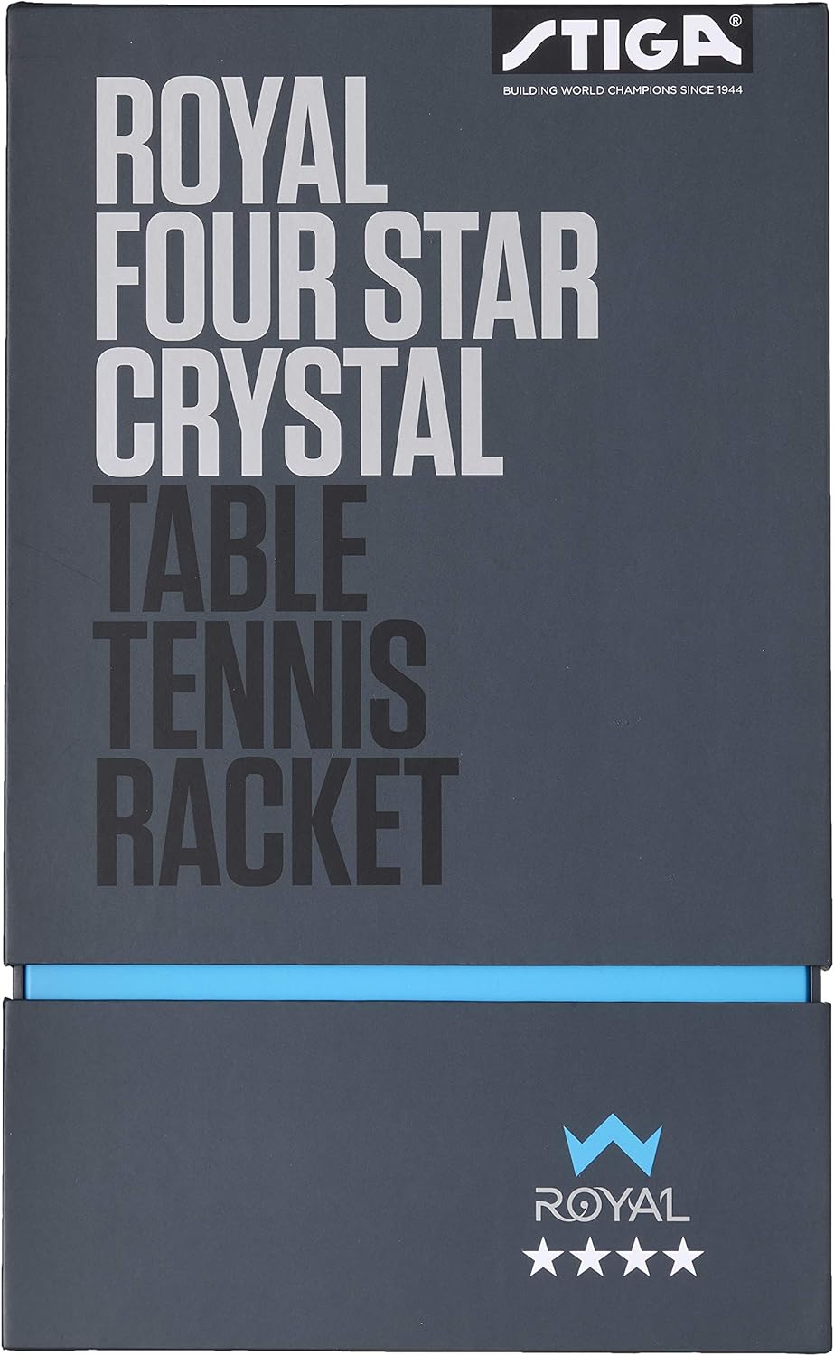 Stiga Royal 4-Star Table Tennis Ping Pong Bat, Black/Red Einzelbett, Einzelbett