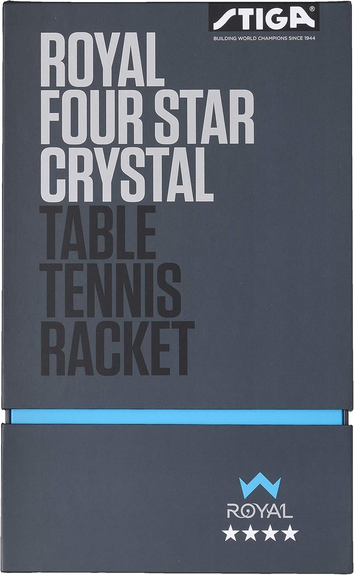 Stiga Royal 4-Star Table Tennis Ping Pong Bat, Black/Red Einzelbett, Einzelbett