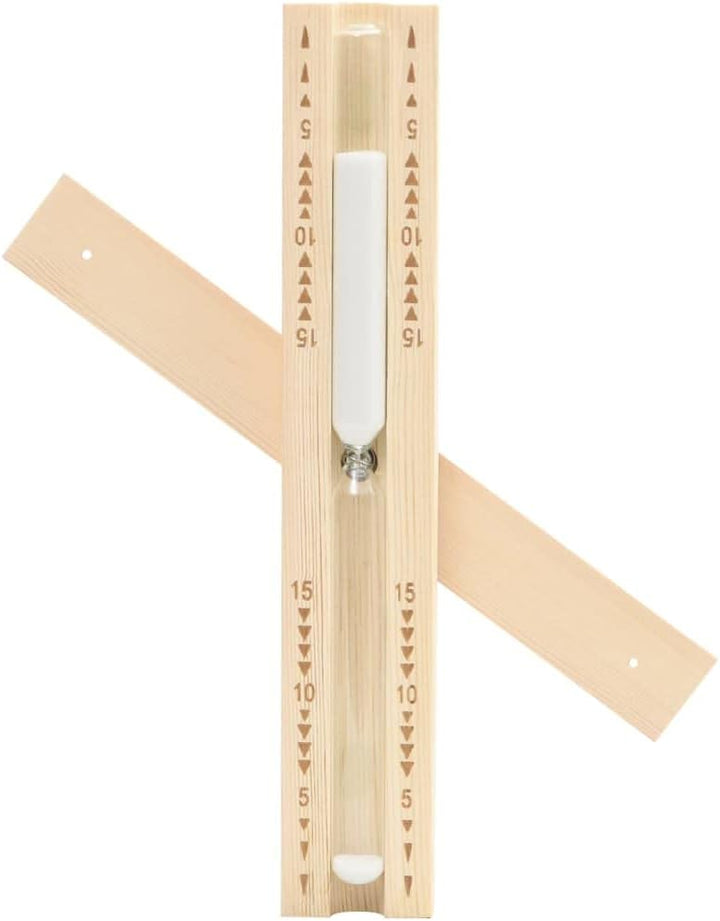 vidaXL 2-in-1 Sauna-Hygrothermograph und Sanduhr Set Massivholz