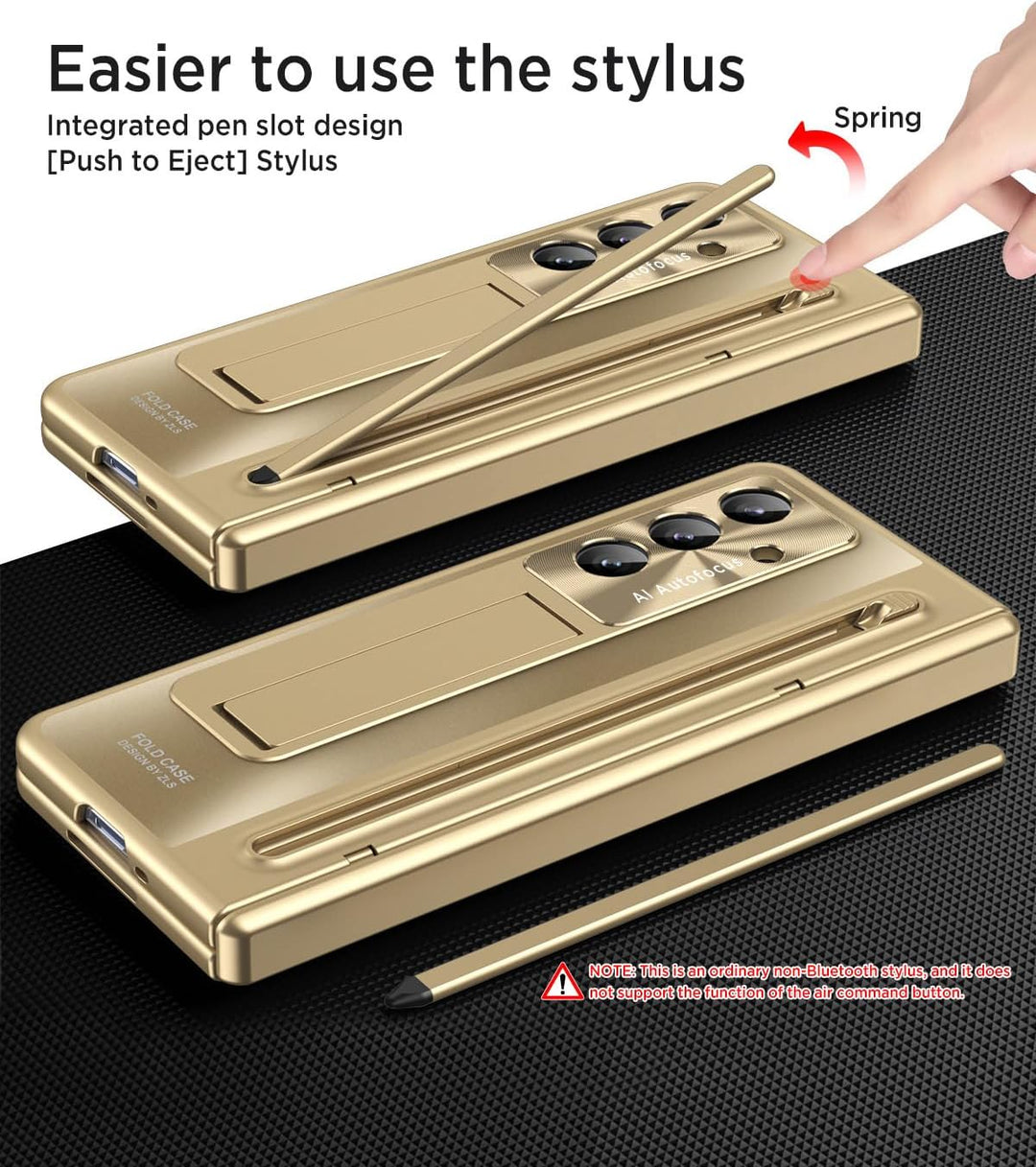 Miimall Kompatibel mit Samsung Galaxy Z Fold 7 Hülle mit S-Pen & Stifthalter, [Eingebauter Displaysc