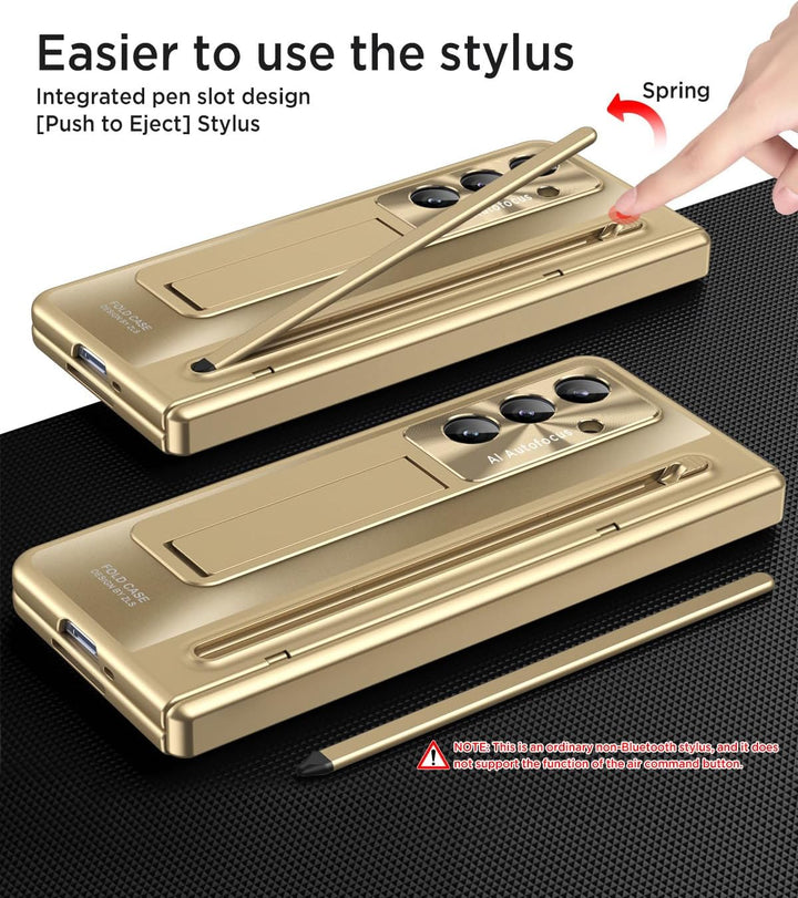 Miimall Kompatibel mit Samsung Galaxy Z Fold 7 Hülle mit S-Pen & Stifthalter, [Eingebauter Displaysc