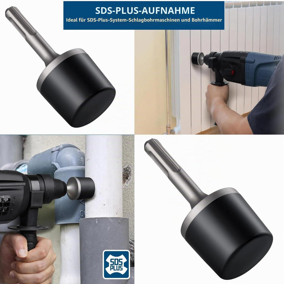2Pcs Angetriebener Gummihammer mit SDS PLUS-Griff Gummi-Werkzeug Hammer für präzise Heizkörperrepara