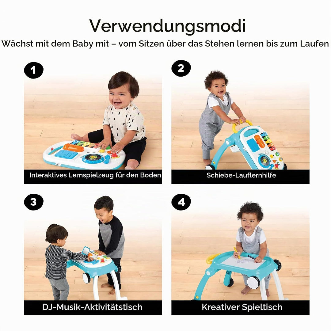 Baby Einstein, Musical Mix ‘N Roll 4-in-1 Baby Lauflernhilfe &amp; Spieltisch, Entdecken Musik, Farben &amp;