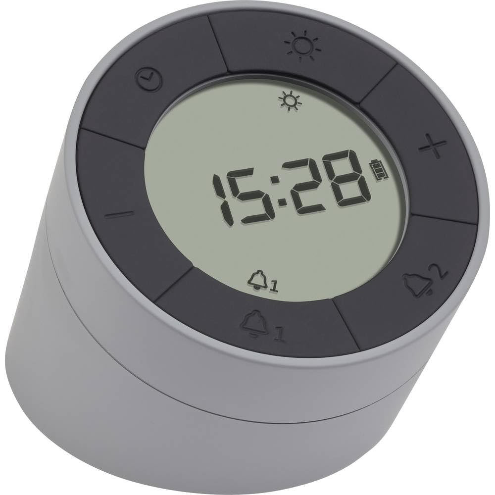 TFA Dostmann Wecker &amp; Nachtlicht TIME &amp; Light, 60.2029.10, 2 Weckzeiten, mit USB aufladbar, mit DIsp