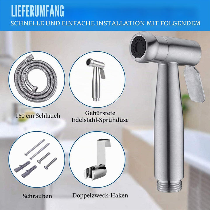 Bidet-Handbrause, Hand gehalten Bidet Sprayer Edelstahl Sprayer mit 59-Zoll-Schlauch und Halterung H