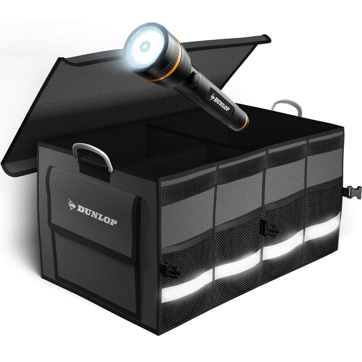 Dunlop Kofferraumtasche Auto Kofferraum Organizer - Hochfeste faltbare Auto Organizer Box mit Notfal