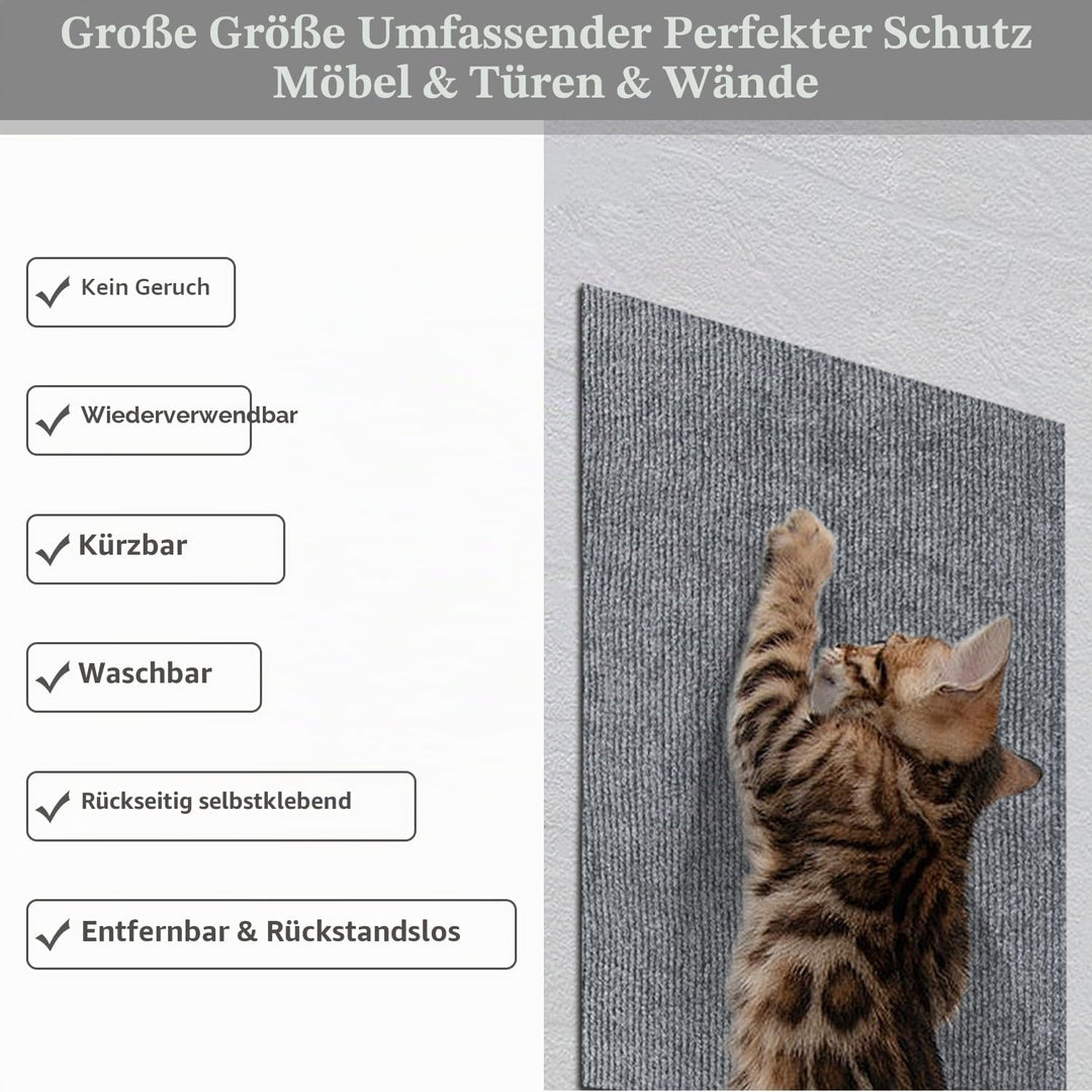 Kratzmatte Katze Selbstklebend,Kratzfestes Sofa kratzmatte Katze,Selbstklebend Kratzteppich Katze Wa