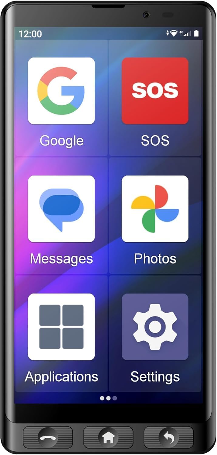 MAXCOM MS601 Smartphone für ältere Menschen mit Whatsapp, grosse Symbole, SOS-Taste, grosses Display